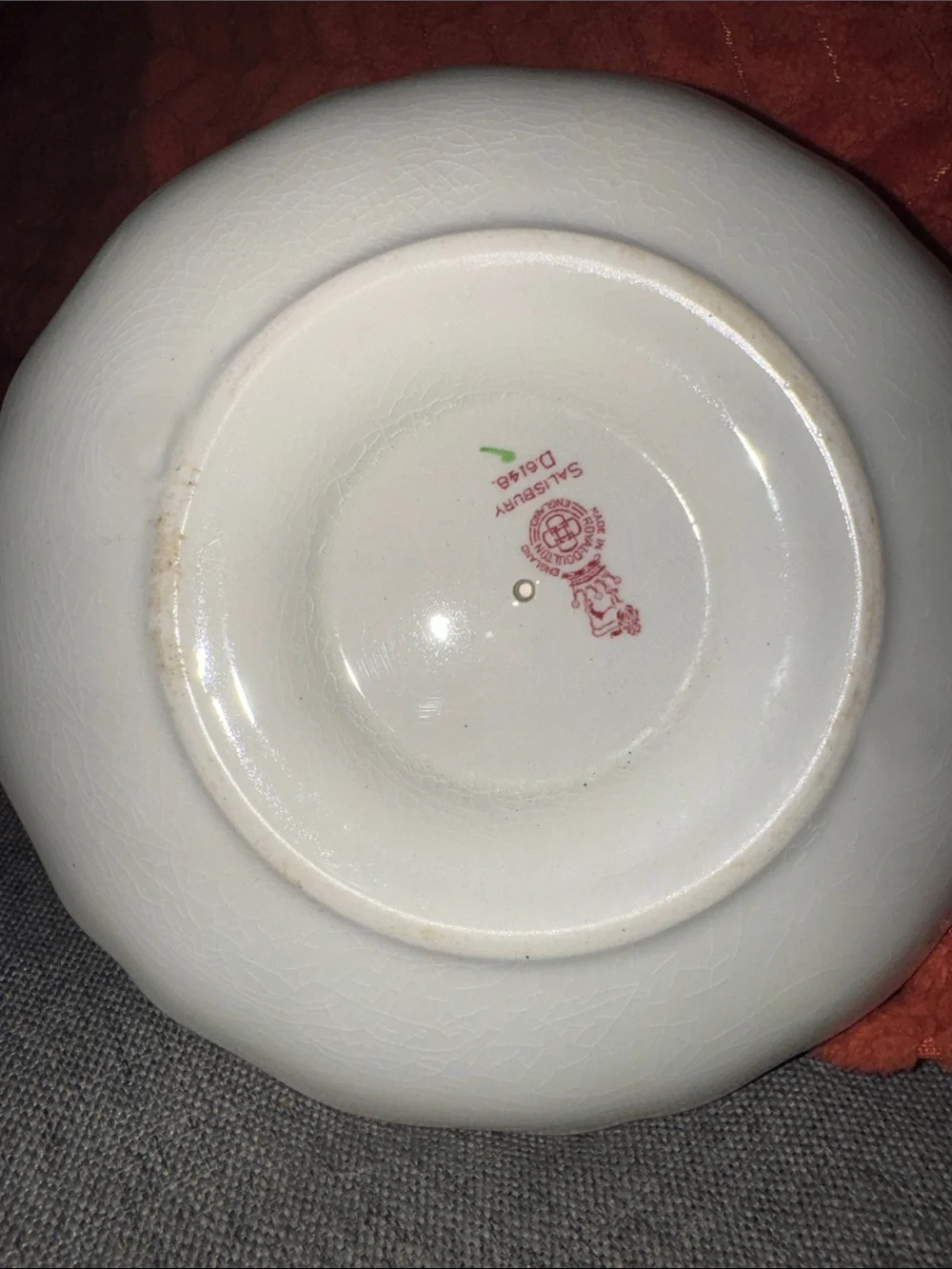 Rare Antique Royal Doulton Salisbury D.6148 Gravy Boat & Attached Underplate Set